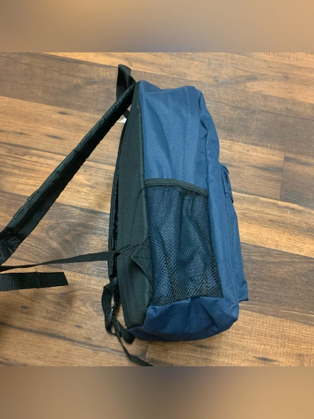 East West U.S.A Simple Student Backpack Navy Blue Unisex